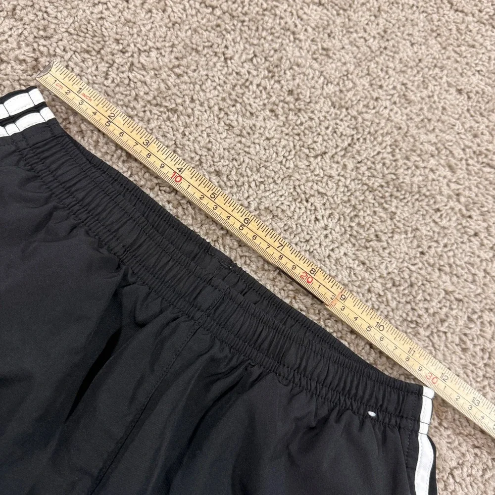 Adidas Track Pants Mens Small Black Good 3-Stripe Mesh Lined Windbreaker AZF001